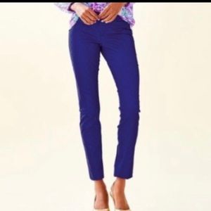 Lily Pulitzer Kelly Textured Ankle Pants Stretchy Sz 6